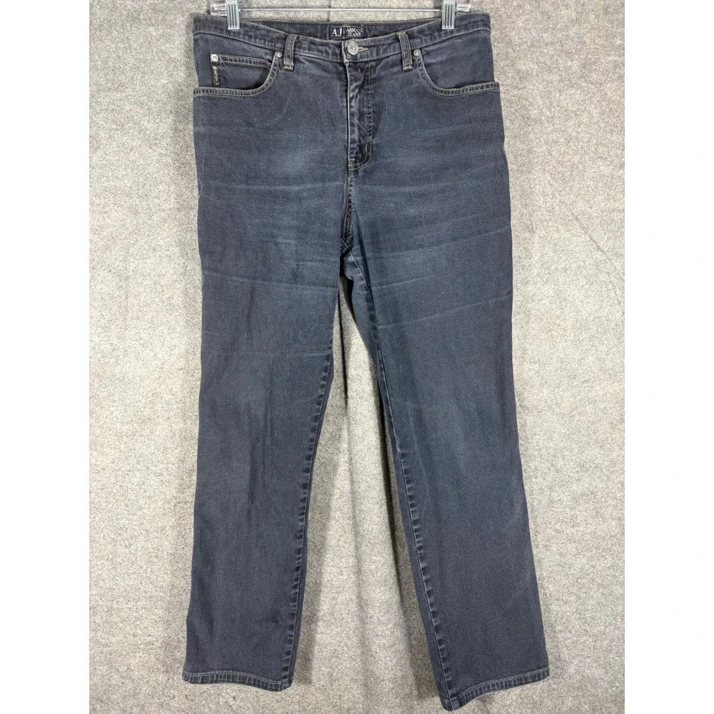 Armani Jeans Mens Size 34 Dark Wash Straight Leg Denim Made in Italy T5J05BK-12